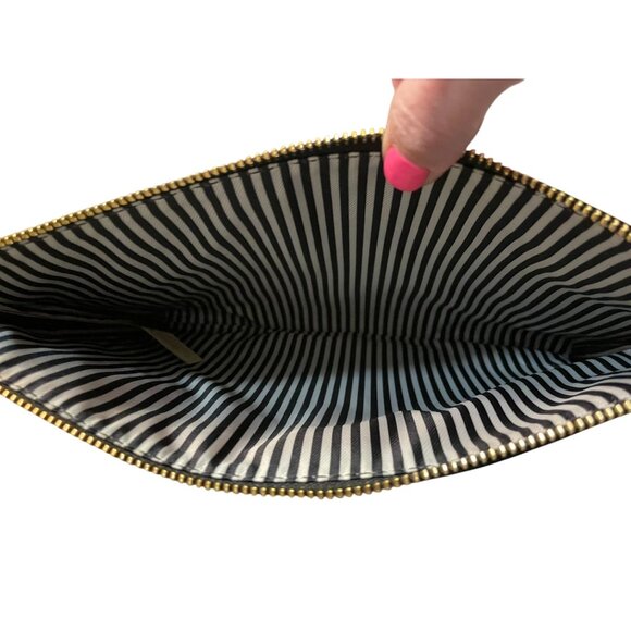 Kate Spade New York Clutch Used Leather Black Beige - Picture 14 of 16